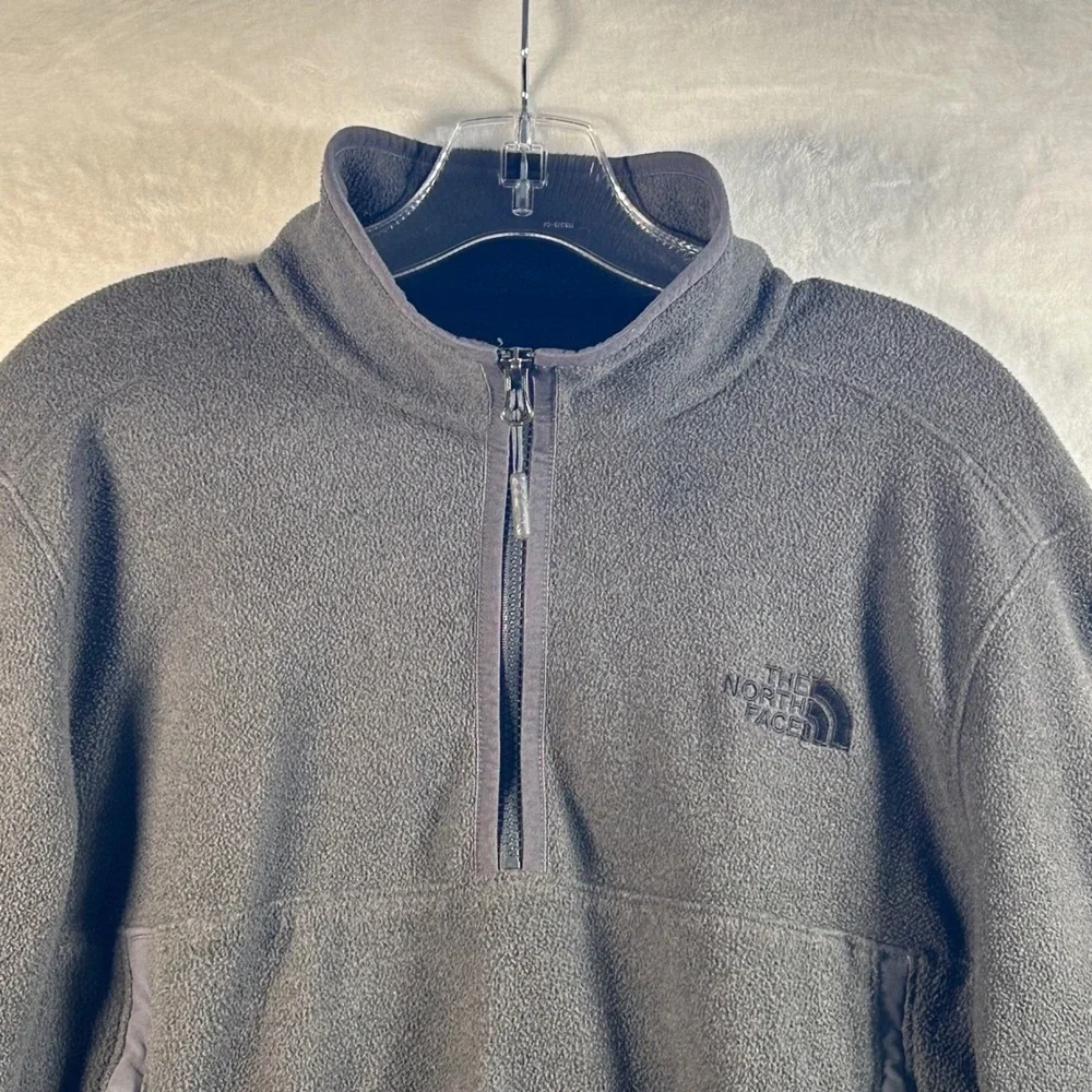 The North Face Mens Fleece Pullover 1/4‎ Zip Gray Size S